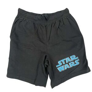 Star Wars Black Sleep Lounge Shorts Graphic Logo Cotton Blend Mens Small NEW